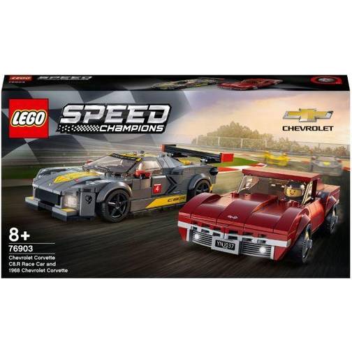 Lego Speed Champions Chevrolet Corvette C8r Race Car And 1968 Chevrolet Corvette 76903 • Price 5648