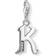 Thomas Sabo Letter K Charm Pendant - Silver/Transparent