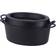 Le Creuset Black Doufeu Cast Iron Oval Roaster with lid 6.9 L