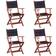 vidaXL 45588 4-pack Garden Dining Chair