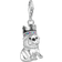 Thomas Sabo Charm Club Bulldog with Crown Charm Pendant - Silver/Multicolour