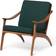 Warm Nordic Lean Back Fabric Lounge Chair 78cm