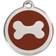 Red Dingo Enamel Tag Bone Small