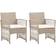 vidaXL 46439 2-pack Garden Dining Chair