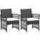 vidaXL 46439 2-pack Garden Dining Chair