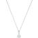 Swarovski Solitaire Pendant Necklace - Silver/White