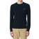 Gant Cotton Pique Crew Neck Sweater - Evening Blue