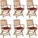 vidaXL 3065487 6-pack Garden Dining Chair