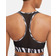 Nike Dri-Fit Swoosh Icon Clash 1-Piece Pad Longline Sports Bra - Black/Purple Chalk/White