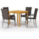 vidaXL 3067692 Patio Dining Set, 1 Table incl. 4 Chairs