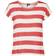 Vero Moda Wide Striped Short Sleeved Top - Red/Goji Berry