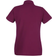 Universal Textiles Women's Fitted Short Sleeve Casual Polo Shirt - Oxblood