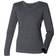 Henbury Ladies V-Neck Jumper - Grey Marl