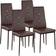 tectake Julien Cappuccino Brown Kitchen Chair 97cm 4pcs