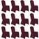 vidaXL 279093 12-pack Loose Chair Cover Red