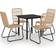 vidaXL 3060238 Patio Dining Set, 1 Table incl. 4 Chairs