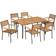 vidaXL 44231 Patio Dining Set, 1 Table incl. 6 Chairs