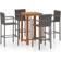 vidaXL 3067989 Outdoor Bar Set, 1 Table incl. 4 Chairs