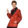 Widmann Sequin Jacket Red with Black Collar