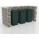 vidaXL Gabion Triple Wheelie Bin