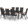 vidaXL 3070627 Patio Dining Set, 1 Table incl. 8 Chairs