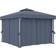 vidaXL Gazebo with Curtain and String Lights 3x3 m