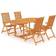 vidaXL 3200276335 Patio Dining Set, 1 Table incl. 4 Chairs