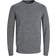 Jack & Jones Crew Neck Knitted Pullover - Grey/Navy Blazer