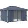 vidaXL Gazebo with Curtain and String Lights 4x3 m