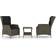 vidaXL 3060150 Outdoor Lounge Set, 1 Table incl. 2 Chairs