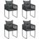 vidaXL 313107 4-pack Garden Dining Chair