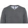 ASQUITH & FOX Cotton Blend V-Neck Sweater - Charcoal