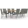 vidaXL 3072505 Patio Dining Set, 1 Table incl. 8 Chairs