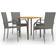 vidaXL 3072484 Patio Dining Set, 1 Table incl. 4 Chairs