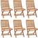 vidaXL 3072805 6-pack Garden Dining Chair