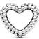 Pandora Beaded Open Heart Charm - Silver