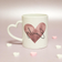 Personalised Rose Gold Heart Handled Mug 32.53cl