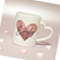 Personalised Rose Gold Heart Handled Mug 32.53cl