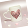 Personalised Rose Gold Heart Handled Mug 32.53cl