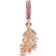 Pandora Oak Leaf Dangle Charm - Rose Gold/Multicolour