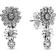 Pandora Sparkling Daisy Flower Trio Stud Earrings - Silver/Transparent