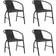 vidaXL 312495 4-pack Garden Dining Chair