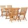 vidaXL 3059989 Patio Dining Set, 1 Table incl. 4 Chairs