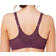 Glamorise Lacey T-Back Front-Close Wonderwire Bra - Black Plum