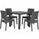 Beliani Fossano Patio Dining Set, 1 Table incl. 4 Chairs