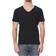 Replay Raw Cut V Neck T-shirt - Black