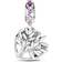 Pandora Pink Heart Family Tree Dangle Charm - Silver/Pink/Purple