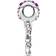 Pandora Pink Heart Family Tree Dangle Charm - Silver/Pink/Purple