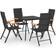 vidaXL 3060089 Patio Dining Set, 1 Table incl. 4 Chairs