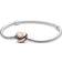 Pandora Moments Heart Clasp Snake Chain Bracelet - Silver/Rose Gold